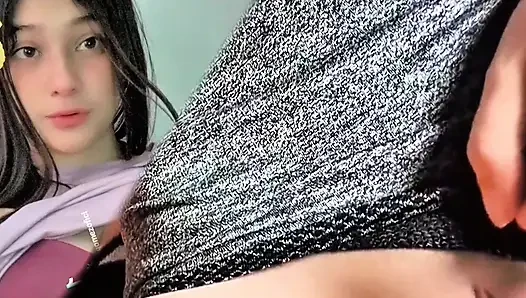 Colombian woman makes video call with her stepfather