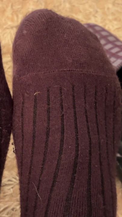 Earl Smile Dark Brown Ribbed Socks Fetish - Bedroom Solo | Clip 1