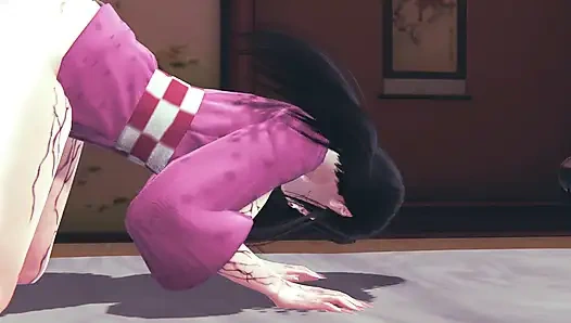 Nezuko demon version - 3D full animation Demon slayer