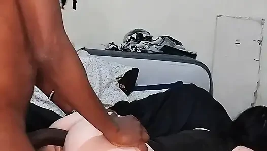Back shots leads to cumming all over her pretty pussy !