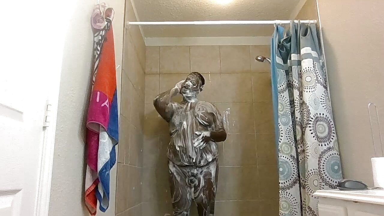 Mid-day sexy soapy shower