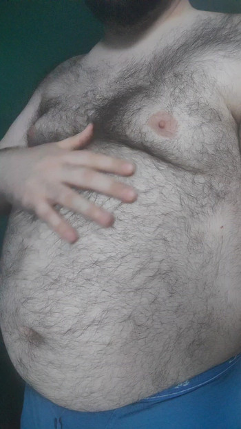 Admire my big hairy belly