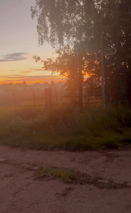 Long naked walk to the welcome sign , different direction