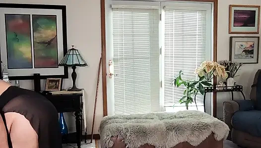 Masturbating My Hairy Pussy with My Favorite Dildo