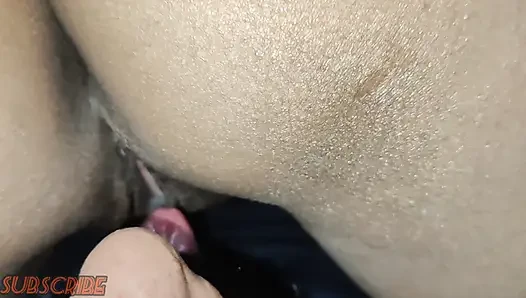 My husband's friend fucking me hard and lick my pussy for sqirt