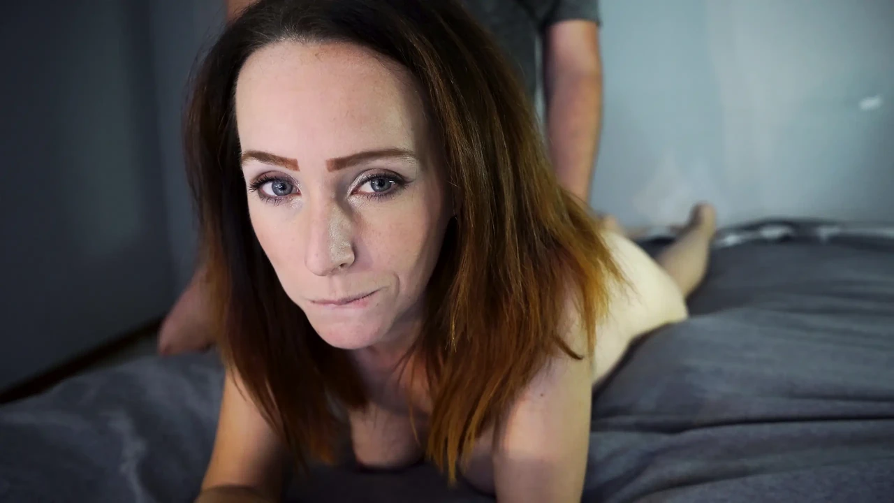 Petite Brunette Gets Pounded Flat on Her Stomach and Filled With Cum