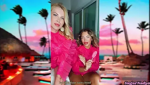 SugarNadya and her friend NataliGreen talk about going to the club on vacation
