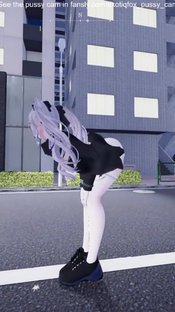 Epski trenutak iz "Slatka gamerska djevojka Hentai Gamer japanska igra Secret Flasher Manaka"