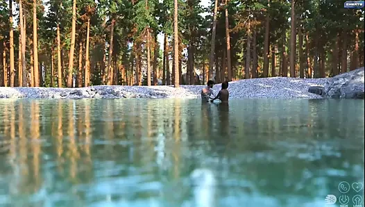 Adik tiriku yang lagi sange ngentot di sungai di luar ruangan