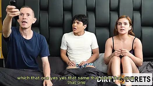 STEPSISTER AND I SHARE THE SAME BED, SHE SUCKS MY COCK SNEAKILY WHEN STEPDAD ISN'T LOOKING.