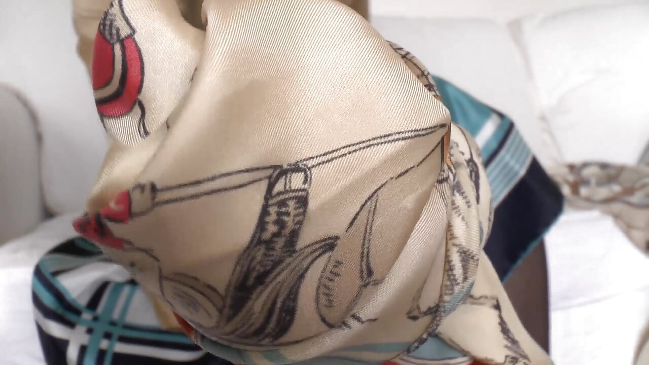 Cum on Stepmother's Silk Scarf, Lady Victoria Valente