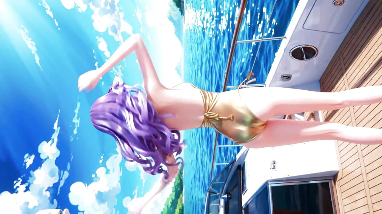 Los días alegres de las hermosas chicas anime: Summer Paradise 3D anime generado por ia