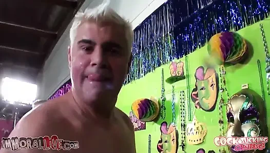 Yarak emme meydan okumasında derin gırtlak kraliçeleri çatışması!