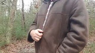 Watch me strip in the woods
