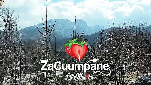 Skinny and tight brunette with natural tits gets aroused by a hot cock in the jacuzzi.