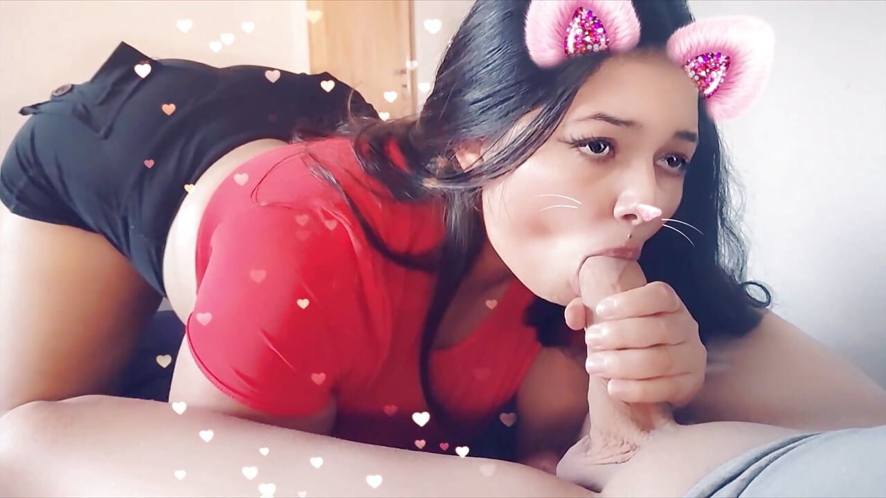 Girlfriend Sucking Cock with Snap Filter