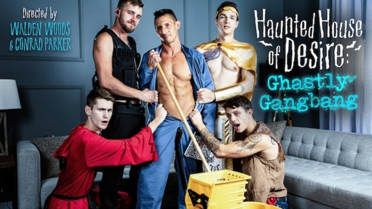 Nextdoorstudios - overdreven gespierde hunk gruwelijke gangbang