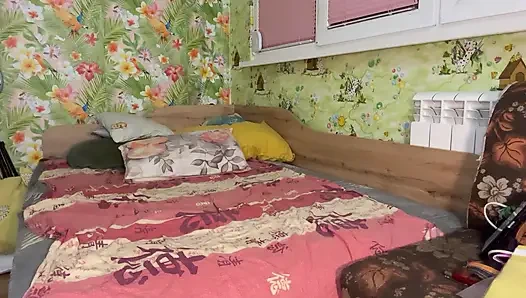 Yorgun teyze sekreter Self Masage yeğeni için fışkırtıyor