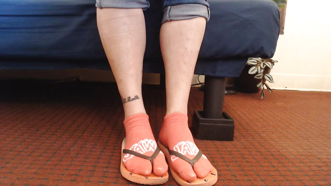 Watermelon Red Flipflops Red Ankle Socks
