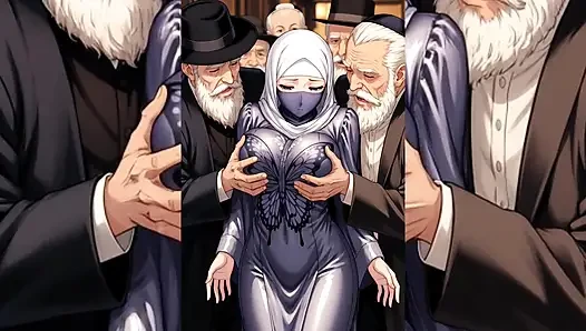 Hijabi muslimische schätzchen degradiert und verwüstet von hässlichen, fetten, schmutzigen alten männern - gequetscht, geküsst, hart gefickt teil 2