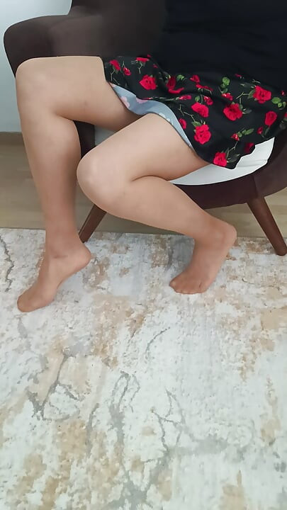 My mature stepmom in pantyhose after a long time