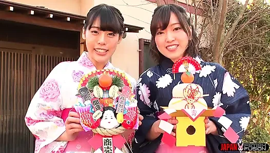 New Year’s Special: Kimono Messy Lesbian Play - Yua Nanami & Amari Hoshi