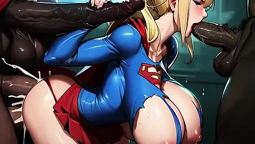 Supergirl wird gefesselt und wieder mit spielzeug