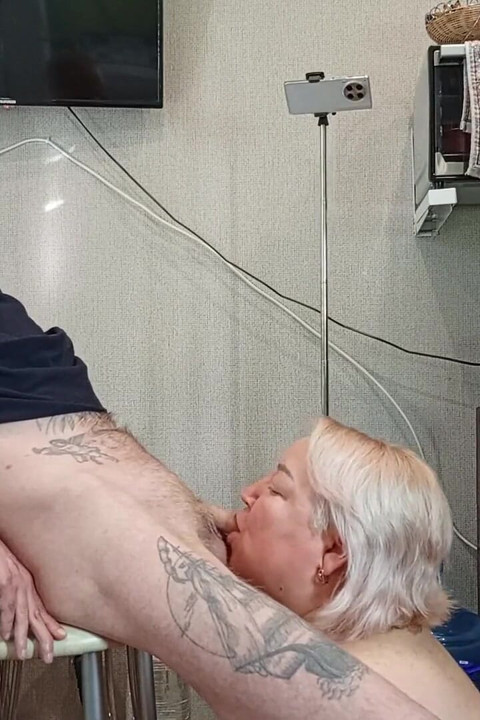 I Fill My Mother-in-law's Mouth with Hot Thick Cum and She Swallows