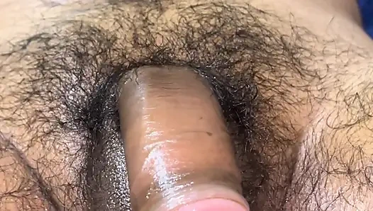 My sexy wife Oil massage on his big Penis