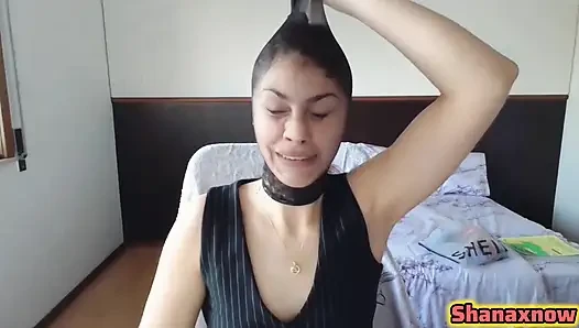 Fetish Black Panty Nylon Encasement Face During My Live Show