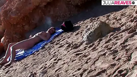 Blowjob on the beach and anal at home