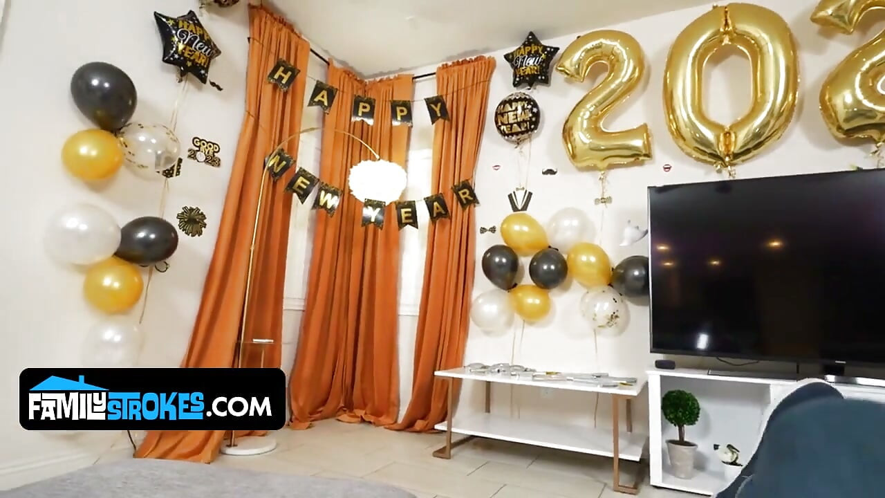 Stepmom Kelly Catches Stepson Watching Her Masturbate on New Year's Eve