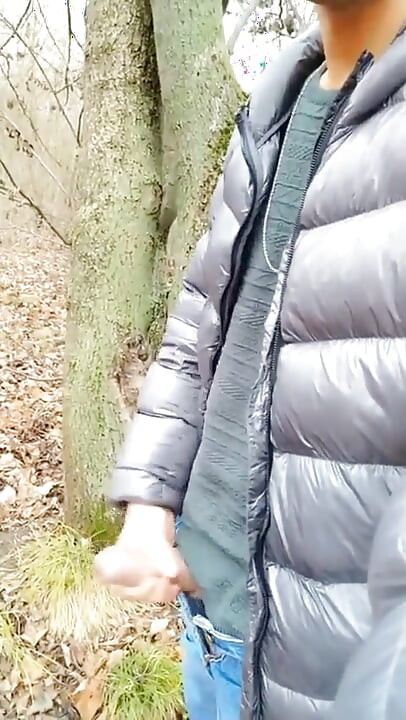 Two Cumshots While Walking Outdoor - Cum After Cum