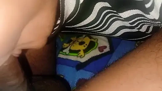 Mother-in-law and her stepdaughter, both brunettes, in a single compilation video