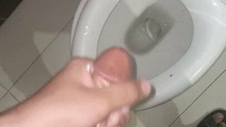 Masturbating with shampoo