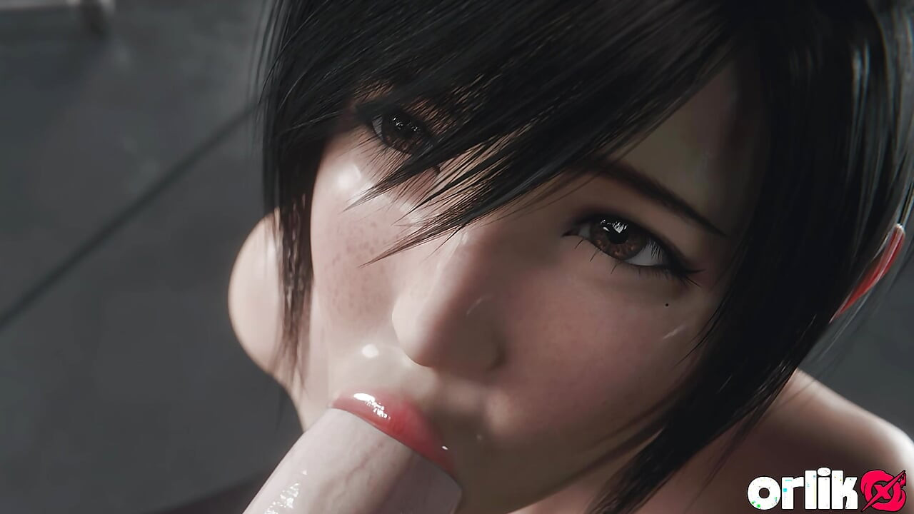 Yuffie Final Fantasy 7 Completely Nude Blowjob Service - Wet & Messy 4K 3D Animation