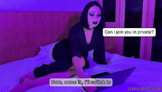 Goth Nachbarsmädchen Macht Cuckold-show: Lädt Nachbar Für Heißen Sex Im Bezahlten Live-stream Ein