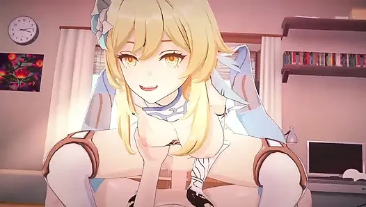 Dampak Genshin - Seks Lumine - Animasi Hentai 3D