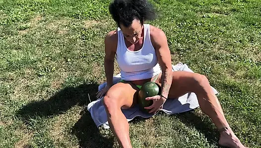 Muscle MILF Kandys Watermelon Crush Domination