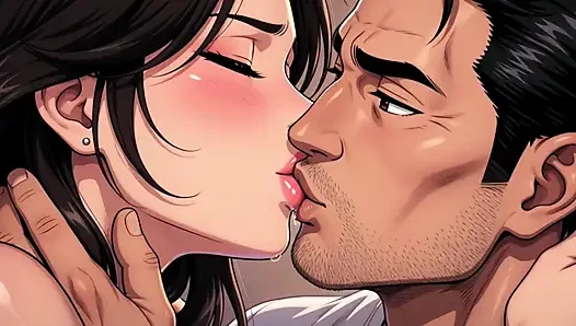 25yo Woman Fucks Stepfather on Sofa in Risky Quiet Sex (AI generated)