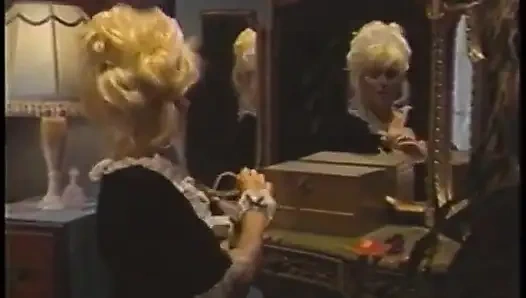 Blonde maid gets eaten out by hot chick in MFF threesome