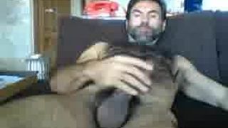 Hot Hairy Daddy Jerks off