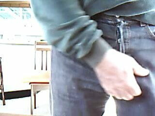 Jeans and cock play