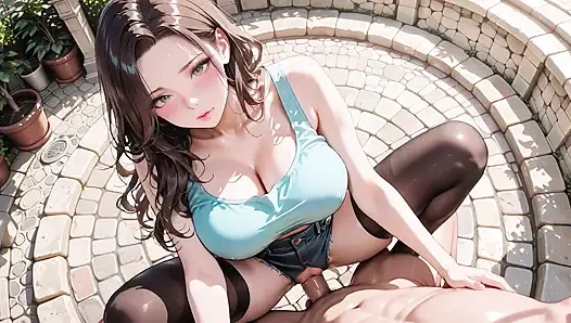 Stoking hitam kaki menganga lebar! Cowgirl dewi biru penuh gairah sampai kakinya goyang