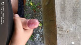 Jerking off my small dick in nature!