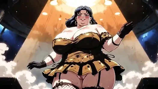 Ai çizgi film iri güzel kadın dans eden kadın klipleri