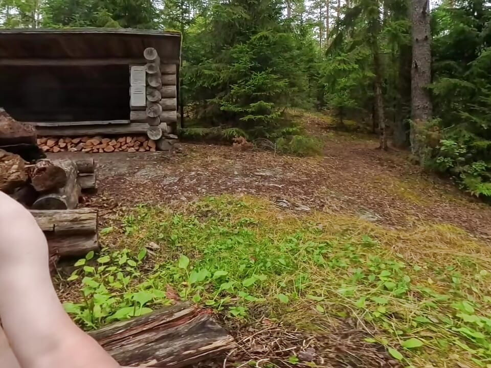 Naked at a "Stuga" in Sweden