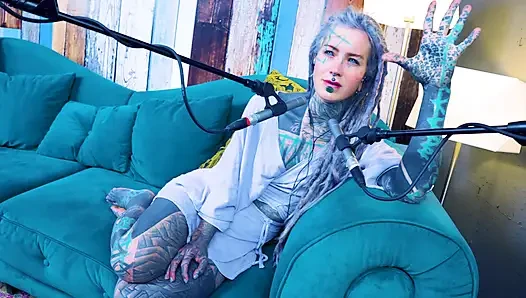 I talk about S - Shame - ASMR podcast SFW talking goth skinny girl dreadlocks tattoo model inked girl