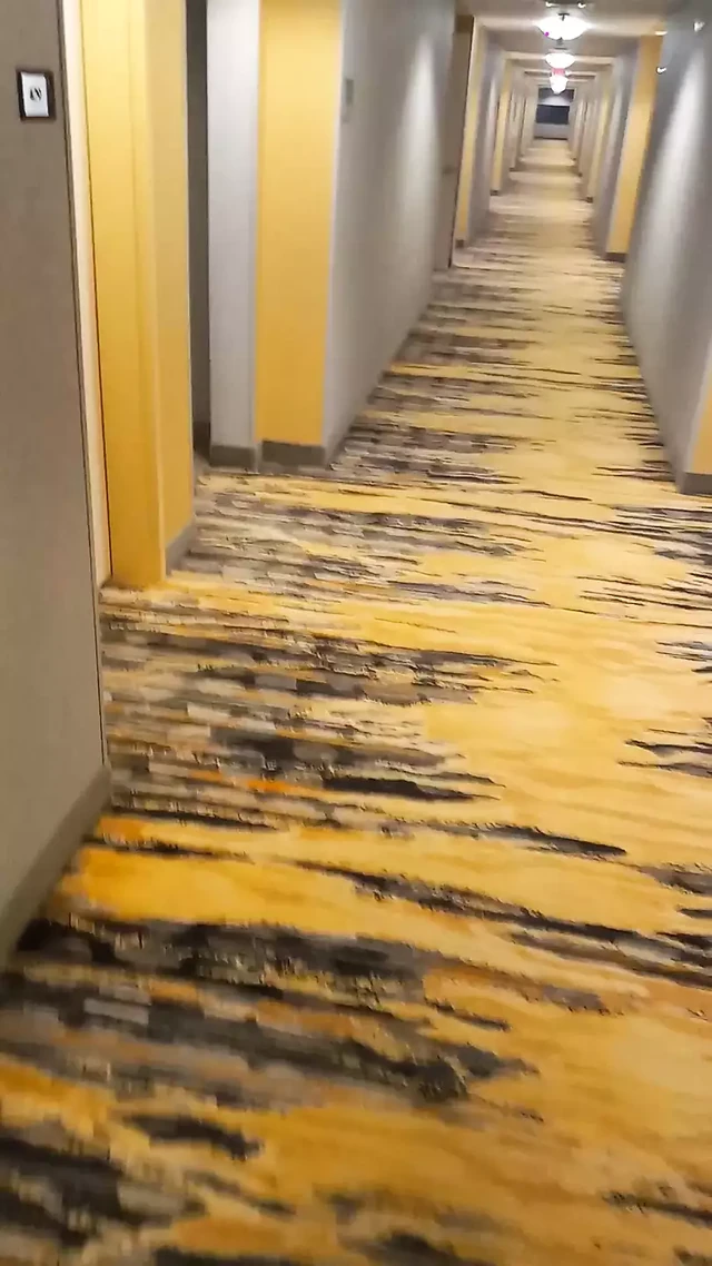 Walking around hotel scared trying to be brave
