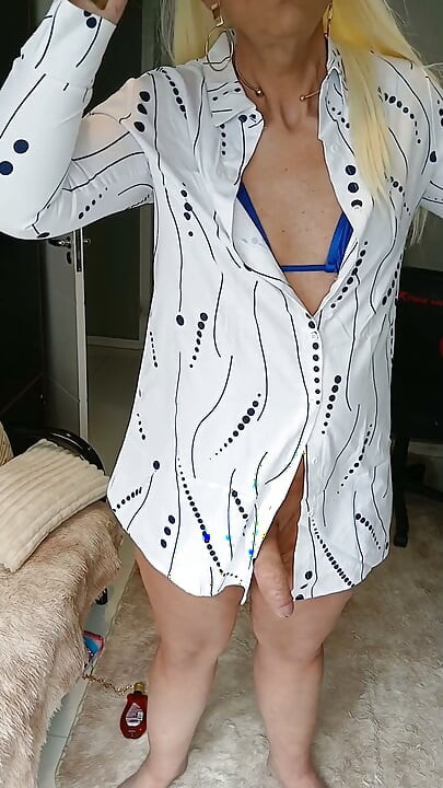 In a Cute New Little Dress Showing off My Pussy, with a Surprise at the End.